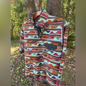 Patagonia Synchilla Delta Cinder Blue Wave Men’s Sm Pre-Owned Vintage